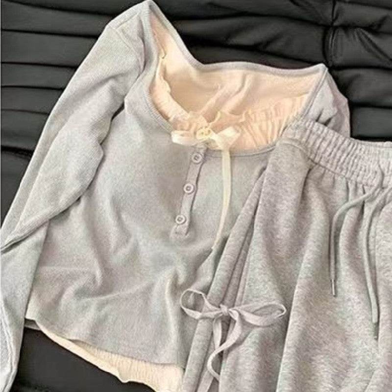 Spring Athleisure wear Sweatsuit Outfit 2pcs