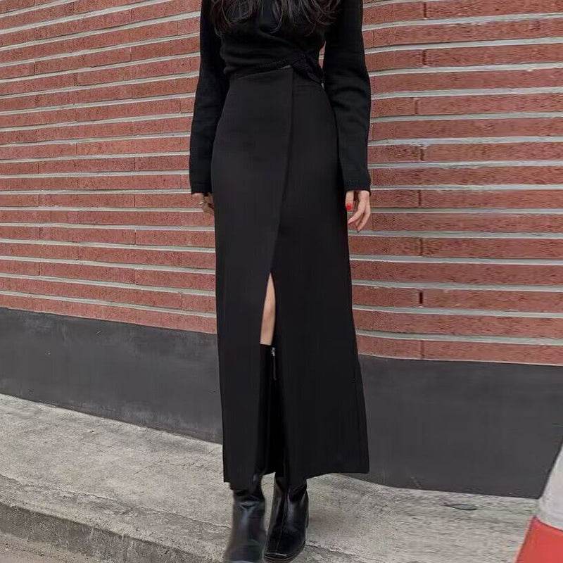 Formal Versatile Slit Long Split Skirt