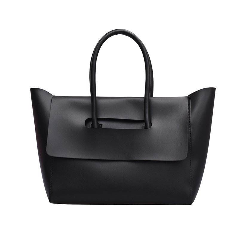 Fashion Leather Shoulder Bag Large Capacity Handbags Simple Retro Tote Bags