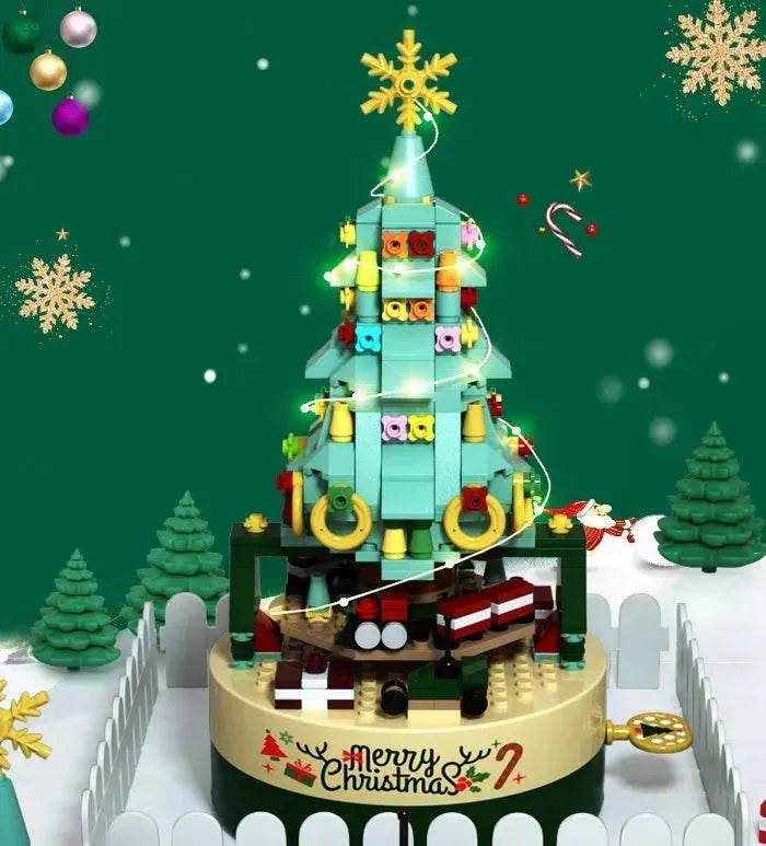 Black Friday deals Christmas Tree Blocks Spin Music Box Blocks