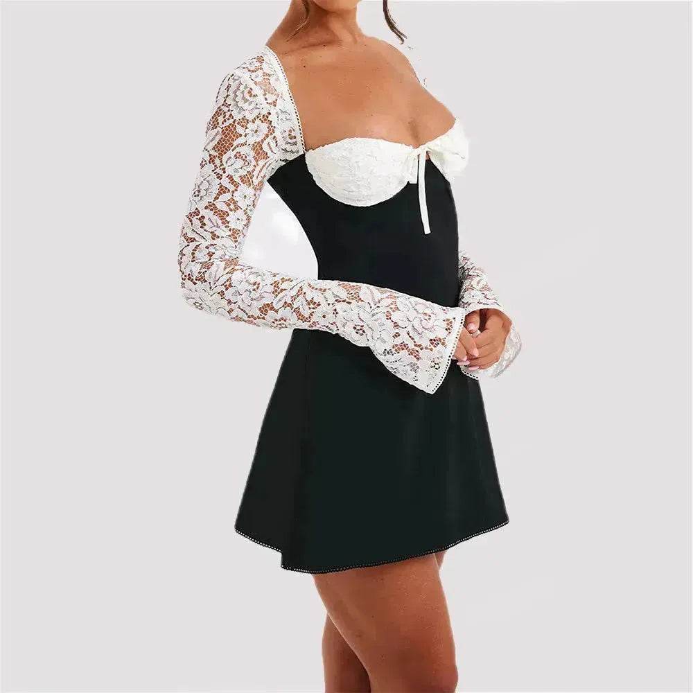 Short  Mini Dress Low Back Mini Dress for Cocktail Evening Party Events.