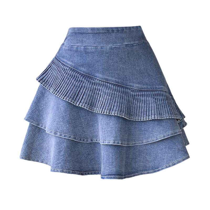 Elastic Waist short Denim Mini Jeans skirt