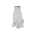 Spring Summer Crochet Lace Patchwork A- Line Beach Skirt Holiday Style Hollow-out flared flowy Maxi Skirt