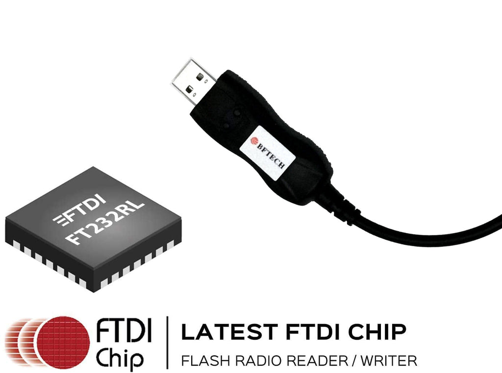 BFTECH PC03 FTDI Genuine usb programming cable dual pin for bftech, baofeng, kenwood, and anytone radio