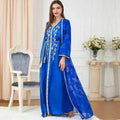 Arab  Women's Robes V-neck Suit Dress