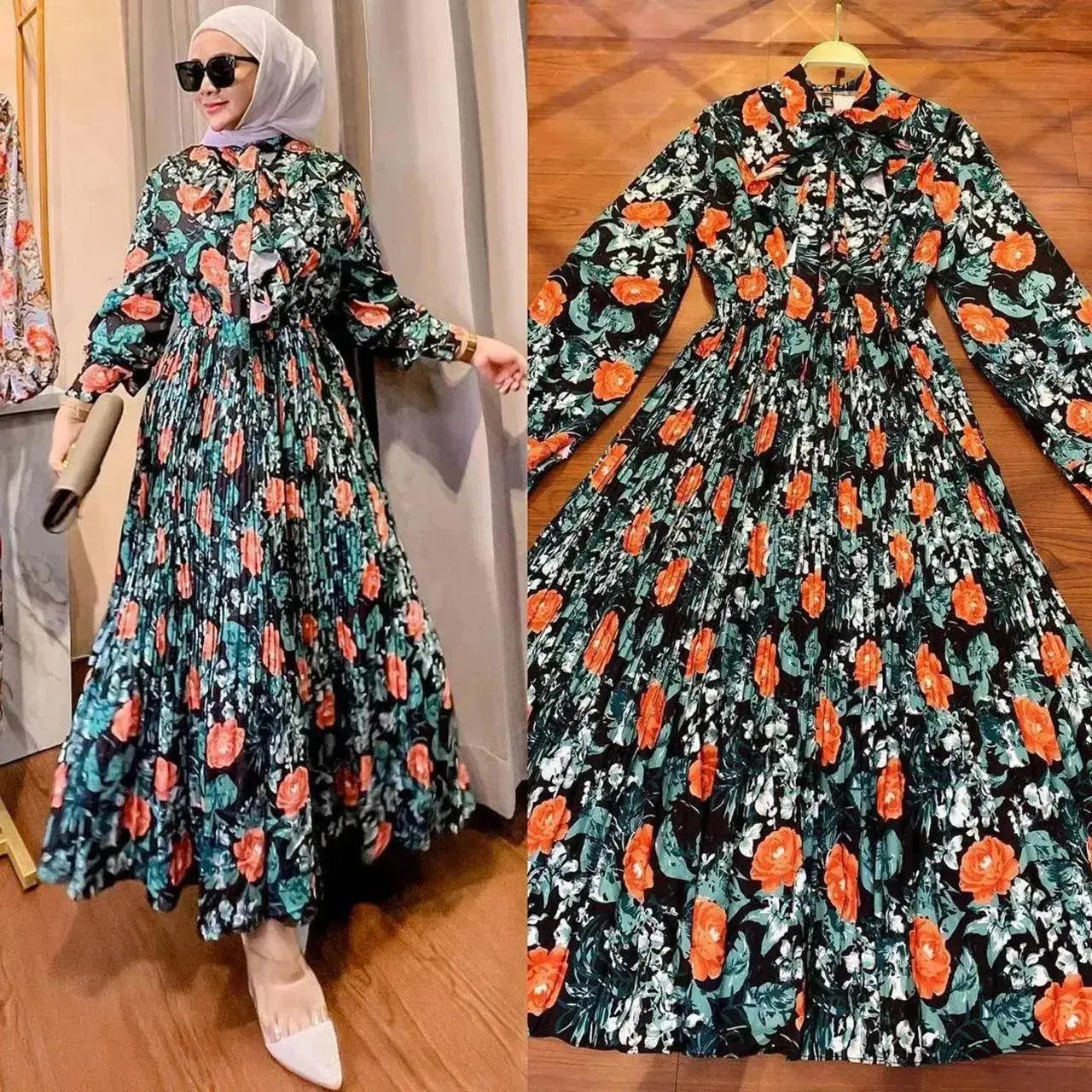 Arabian Printed Dress chiffon Made