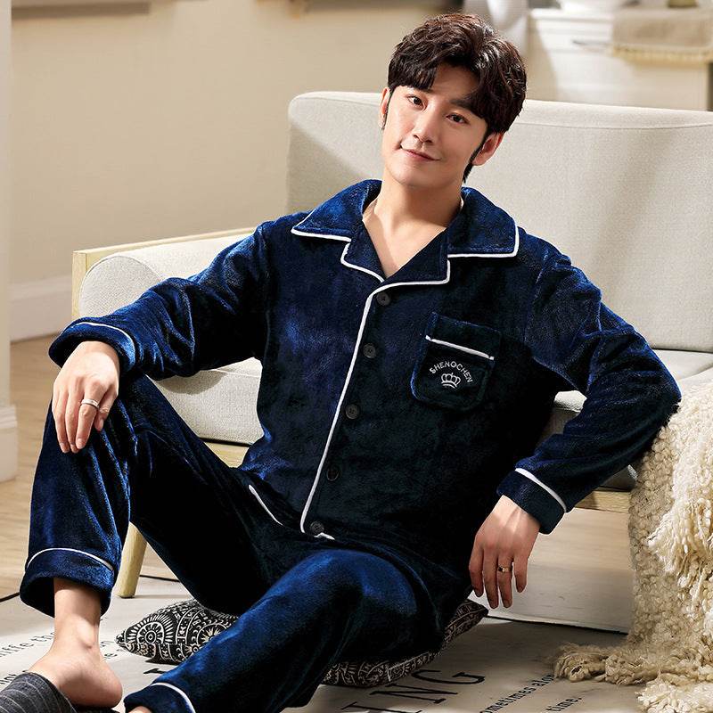 Autumn Pajamas – Flannel Trousers Sleepwear for Young Men