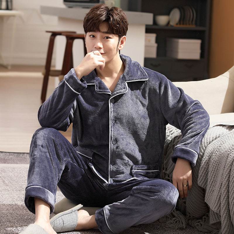 Autumn Pajamas – Flannel Trousers Sleepwear for Young Men