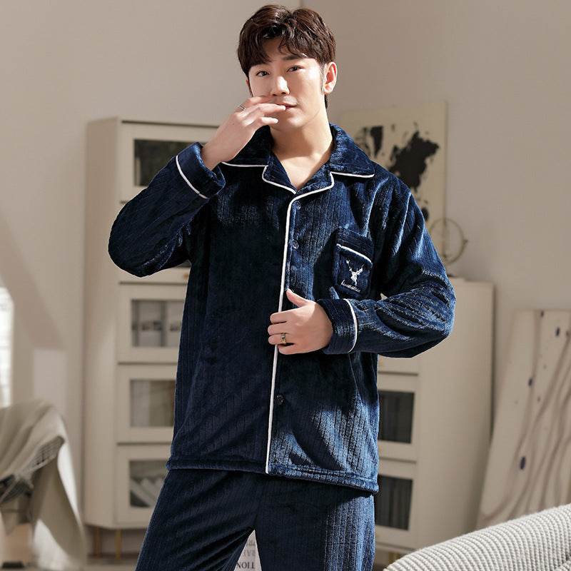 Autumn Pajamas – Flannel Trousers Sleepwear for Young Men