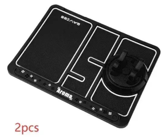 Car Phone Pad 4-in-1 Parking Number Card Anti-Slip Mat Auto Holder