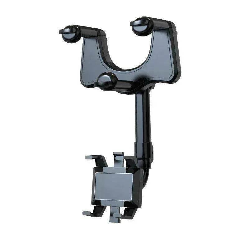 Car Rearview Mirror Phone Holder: Rotatable, Retractable, 360°, All Phones & Cars