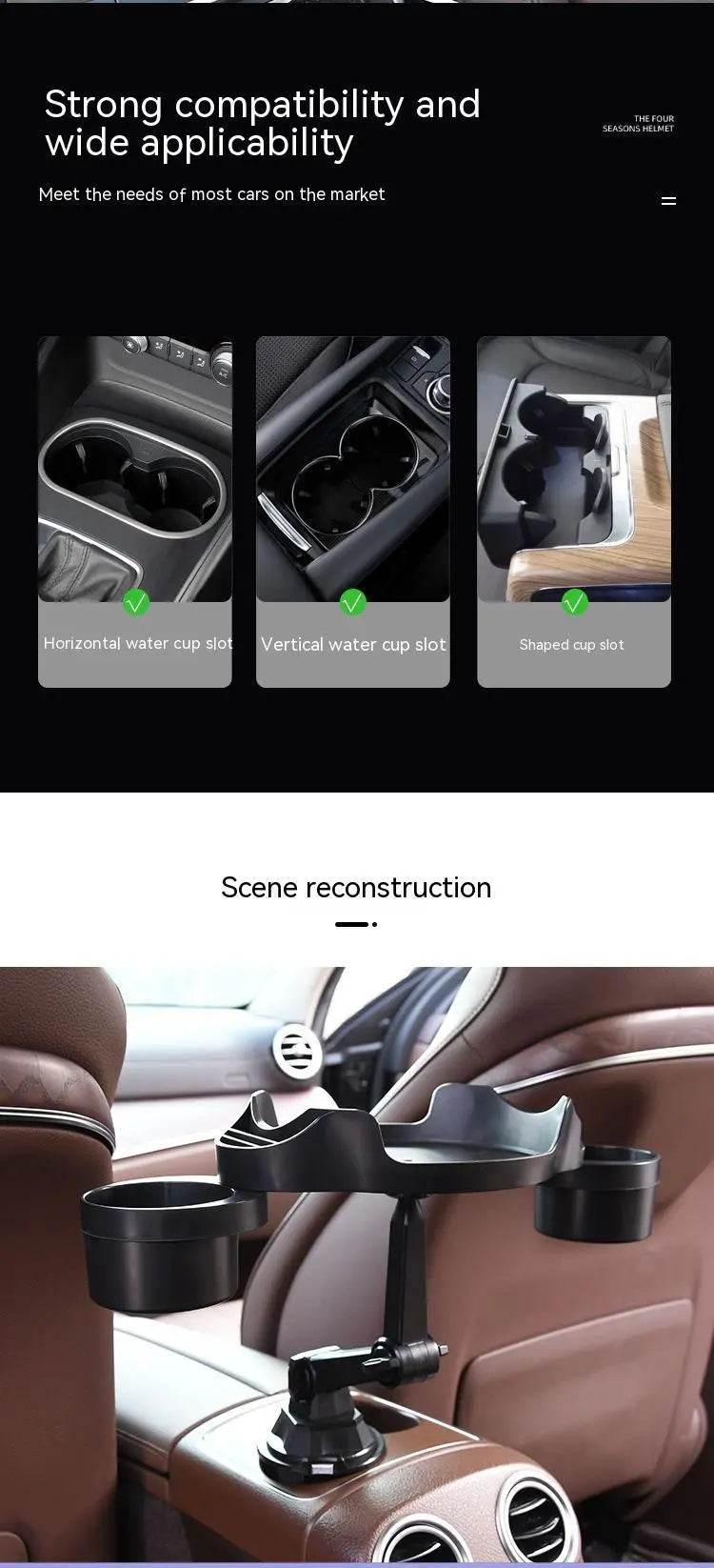 Car Small Dining Plate Dining Tray Foldable Cup Holder