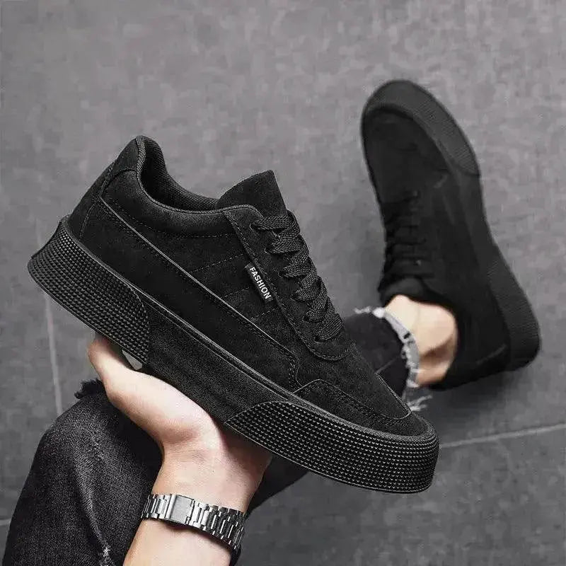 Men's Breathable Lace-Up Sneakers | Thick-Sole Casual Board Shoes