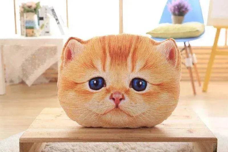 Cat Pillow Car Cushion Cute Cat Shape Nap Seat Plush Toy