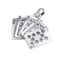 Creative Flush Poker S925 Sterling Silver Pendant
