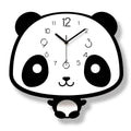 Cute swinging panda wall clock