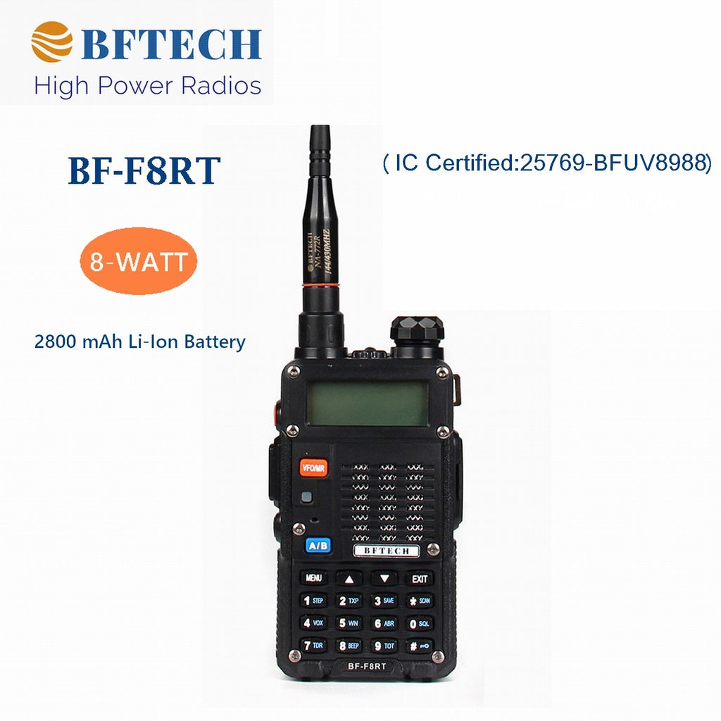 BFTECH BF-F8RT(UV-5R 4rd Gen, Model:UV-5X) 8-Watt Dual Band Two-Way Radio(2-pcs)