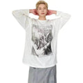 Fashion Painting Printing Long Sleeve Shirt top.