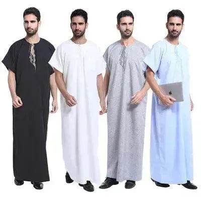 Fashionable and Elegant Arab Contemporary Middle Eastern Men's Robe Moroccan Men's Jalabiya