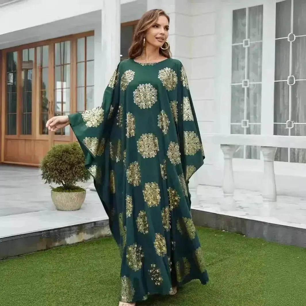 Gilding Batwing Sleeve Arab  Women's Robes
