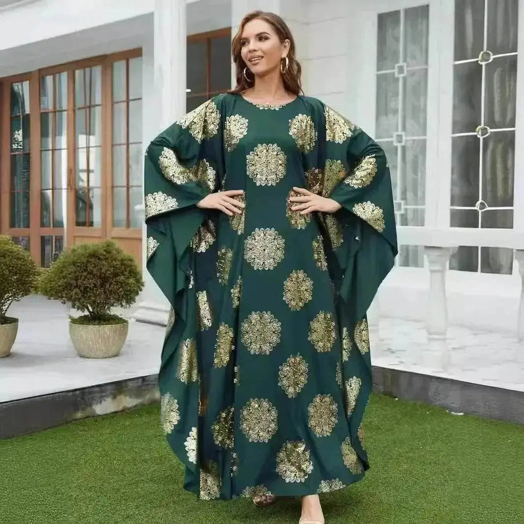 Gilding Batwing Sleeve Arab  Women's Robes