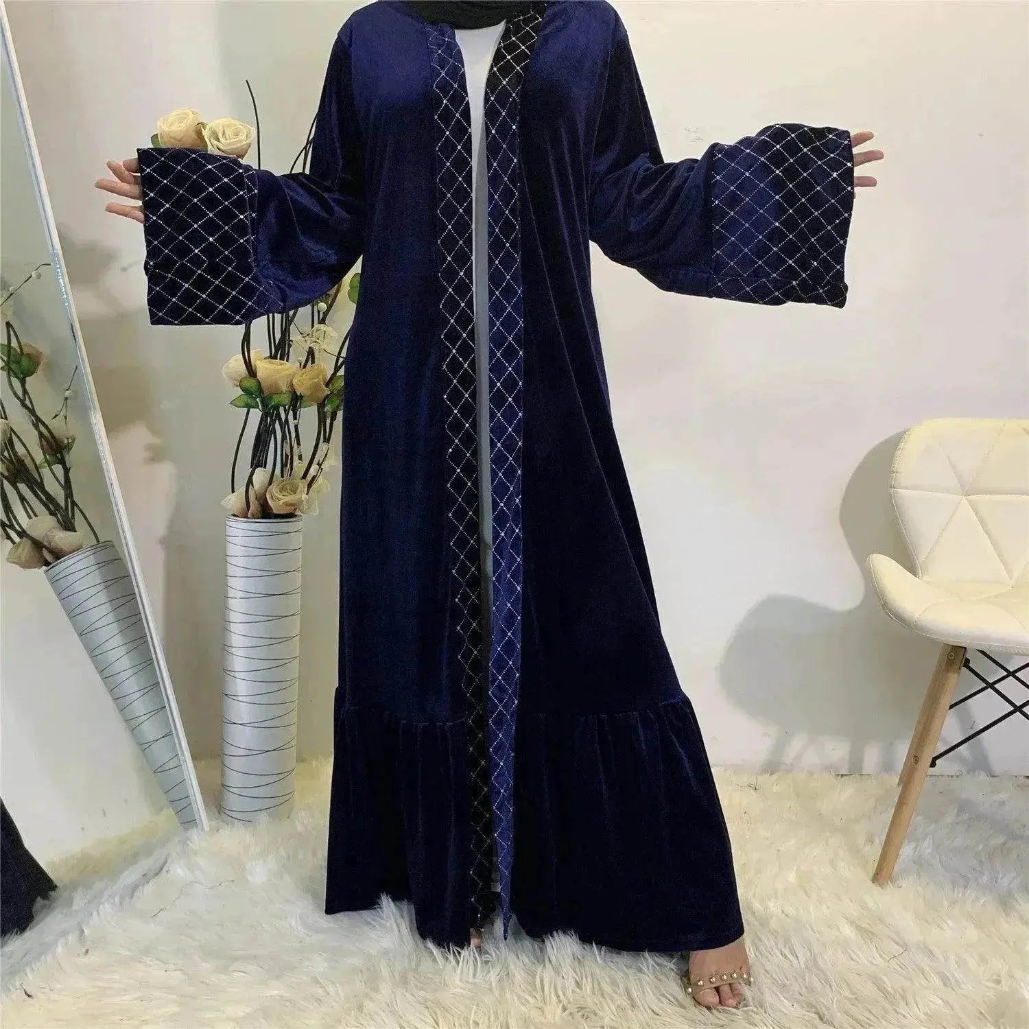 Golden Velvet Gilded Arab  Cardigan Robe