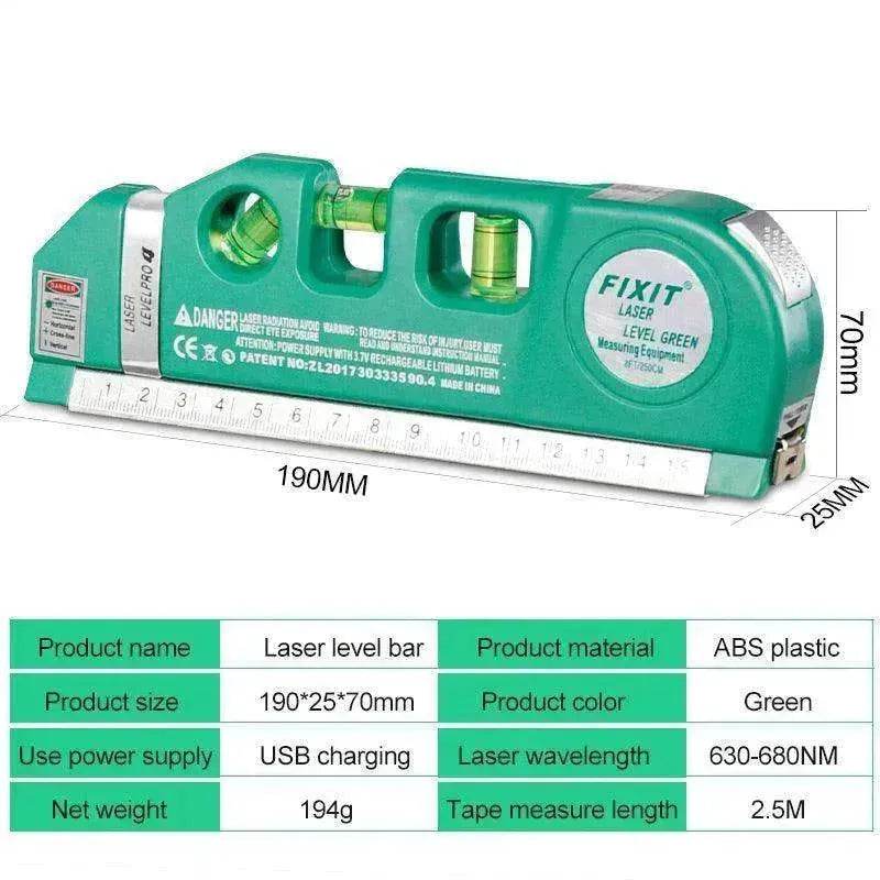 Green Rechargeable Scale Measuring Tape