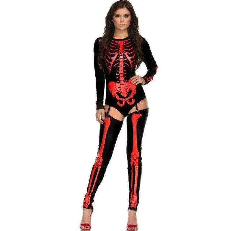 Halloween Cosplay Costume Skull Zombie Uniform