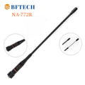 bftech na-772 r adjustable max 14-inch dual band antenna (144/430mhz) sma female high gain handheld antenna