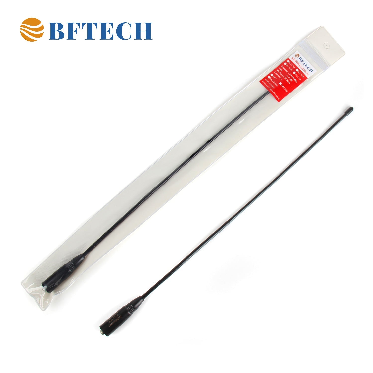 bftech na-771 a 15.6-inch dual band antenna (144/430mhz) sma female high gain handheld antenna