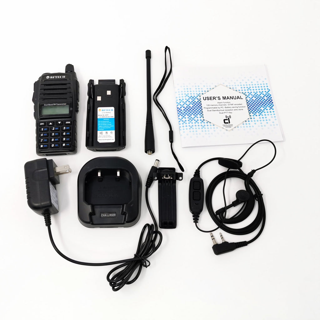 BFTECH UV-82RT High Power 8-watt dual band radio (vhf)/(uhf) amateur (ham) portable two-way