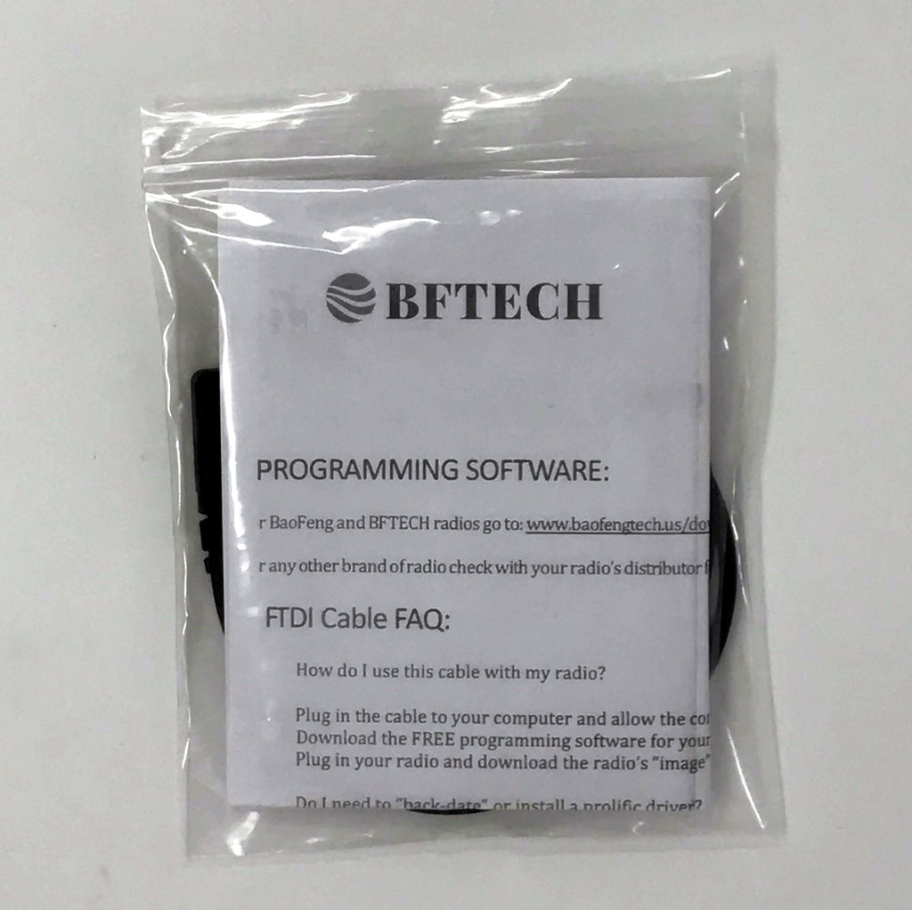 BFTECH FTDI PC01 Genuine Usb programming cable dual pin for bftech, baofeng, kenwood, and anytone radio