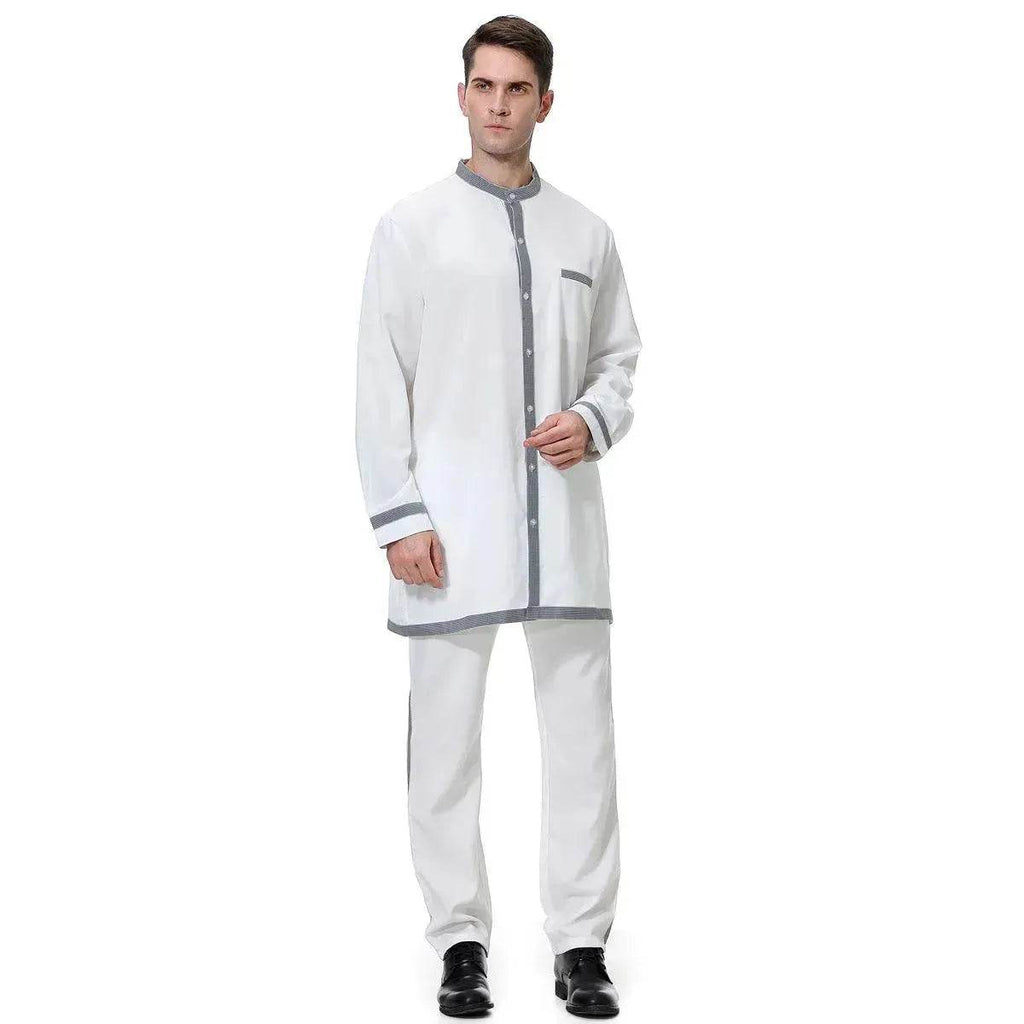 Islamic Two piece wear for Men  Saudi Arab  Men's Robe Suit Arab2pcs Thobe Jubba Thoub Robe