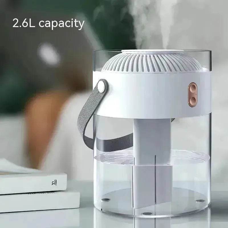 Large Capacity Double Spray Humidifier 26L Ambience Light Commercial Portable Water Replacement