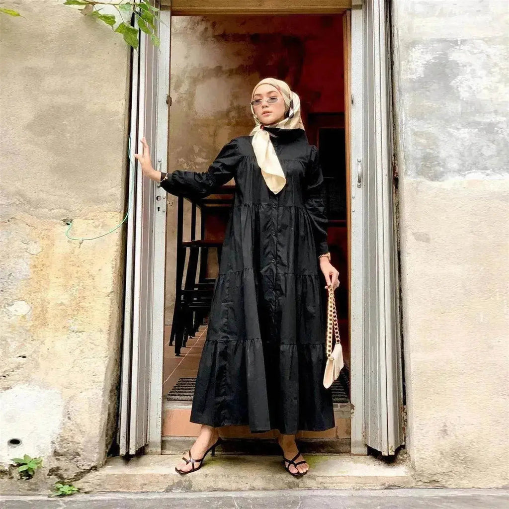Malay Indonesian Cotton Arab  Patchwork Dress