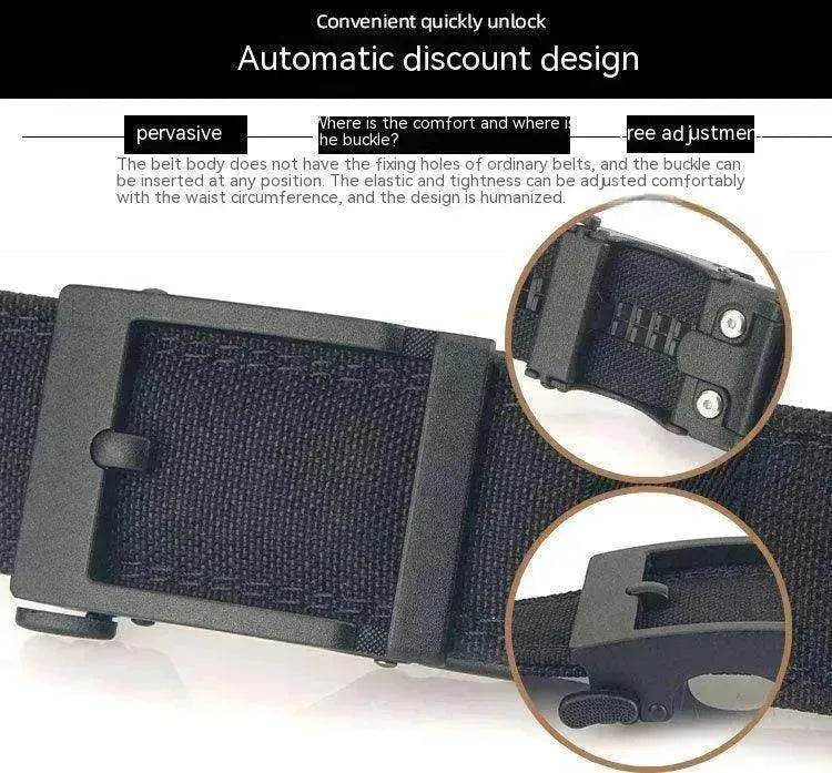Men's Auto Buckle Belt: Thickened, Dual-use
