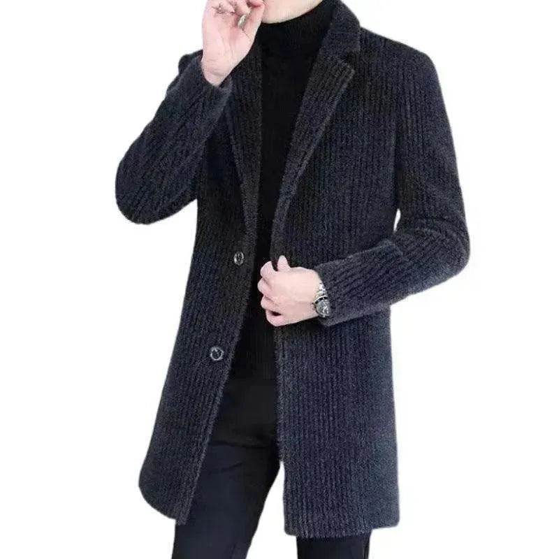 Men's  Elegant Duster Mid-length Slim-fit Woolen Coat