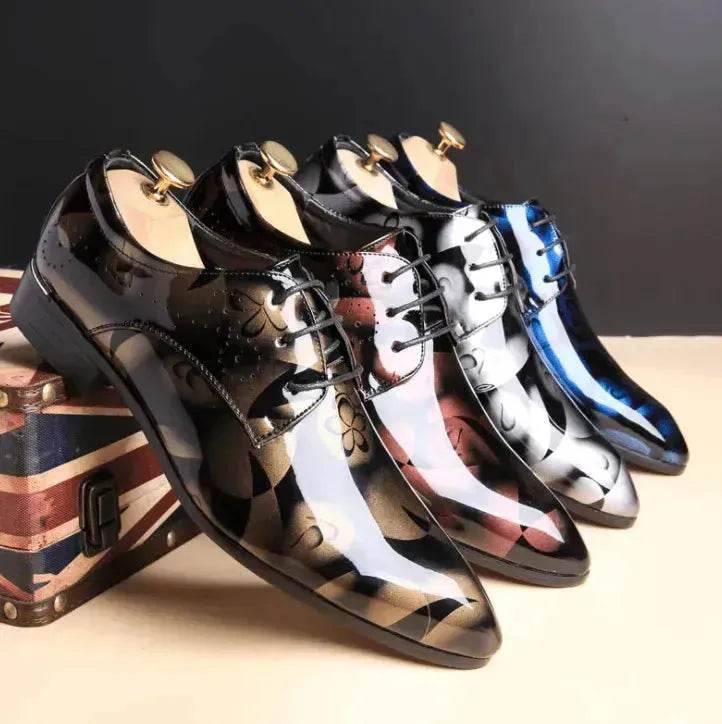 Men's shoes, large size, business casual shoes, men's shoes, bright leather, men's shoes, dress shoes