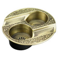 Metal Double Slot Retro Personality Ashtray