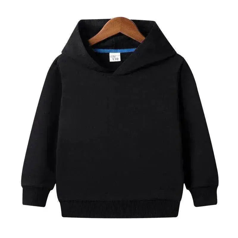 Middle And Small Size Children's Customized Pure Cotton Hooded Blank Sweater
