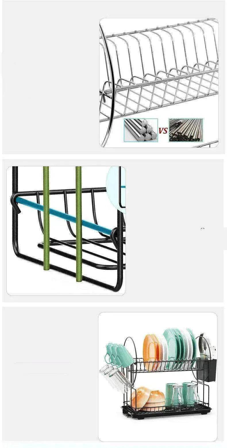 Narrow Simple Style Bowl And Dishes Drying And Draining Storage Rack