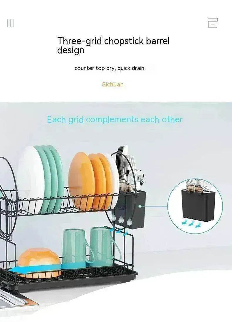 Narrow Simple Style Bowl And Dishes Drying And Draining Storage Rack