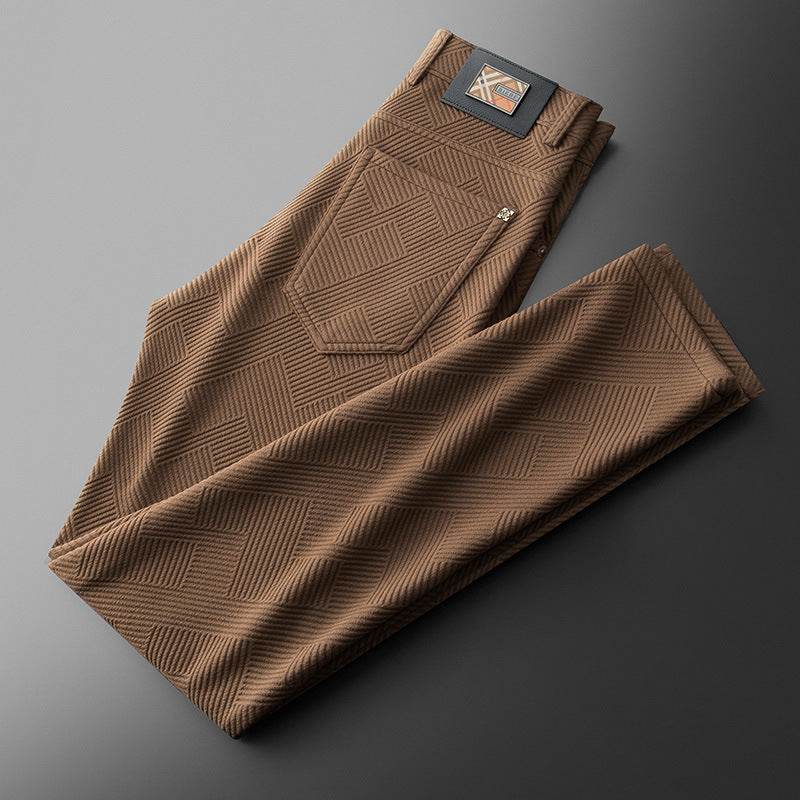Casual Pants – Comfortable Mid Waist Straight-Leg Trousers for Men