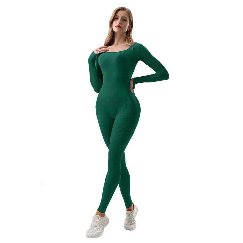 Yoga Jumpsuit & Workout Clothes Slim Thread Long Sleeve Yoga Jumpsuit