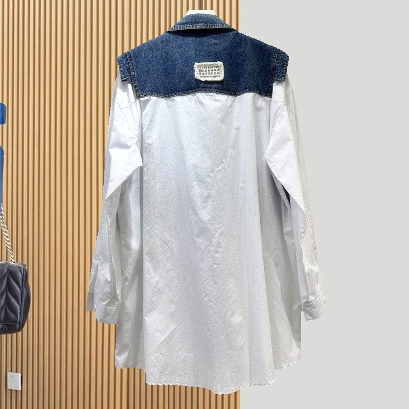 Denim Skirt Pleated Diamond Urban Commute Style