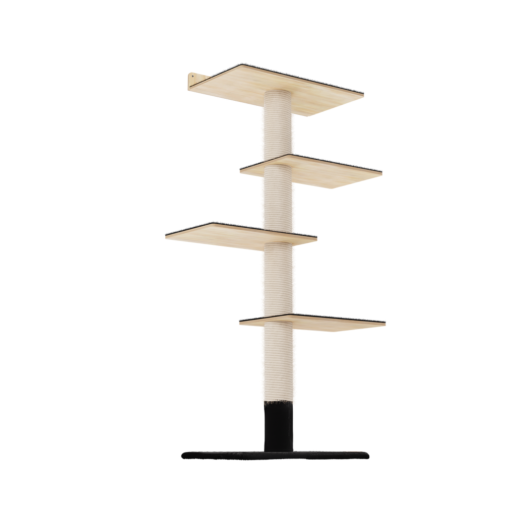 72 inches Wall Mounted Cat Tower - Perfect for small spaces