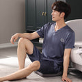 Pajamas Short-sleeved Shirt And Shorts Loose Ice Silk Suit Homewear
