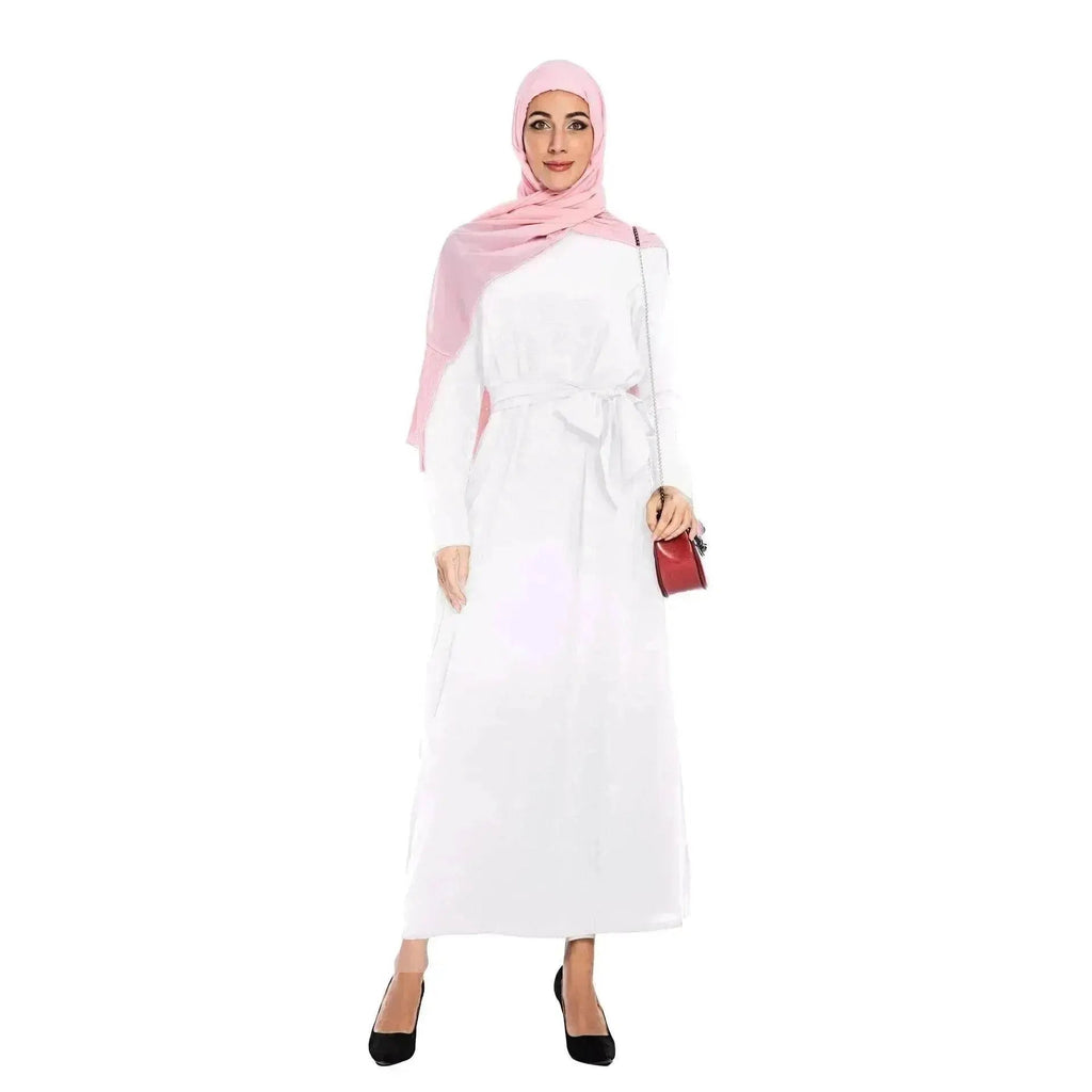 Plain Color Simple Saudi Arabian Arab  Dress