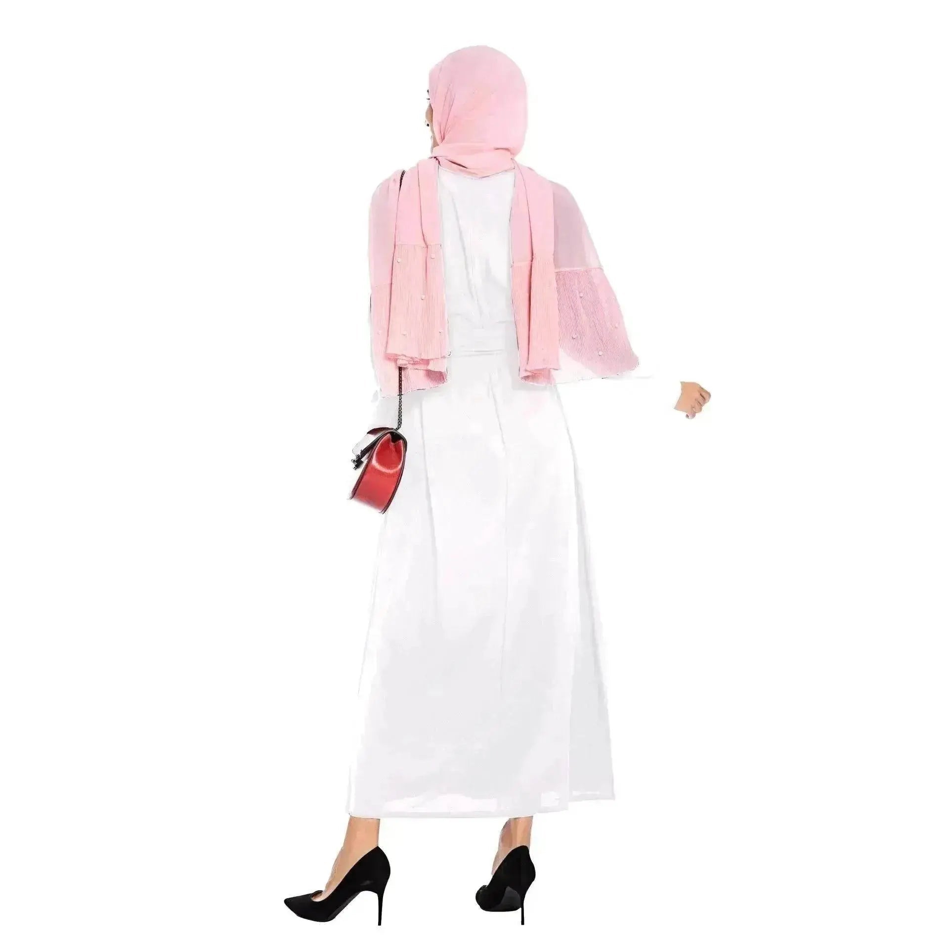 Plain Color Simple Saudi Arabian Arab  Dress