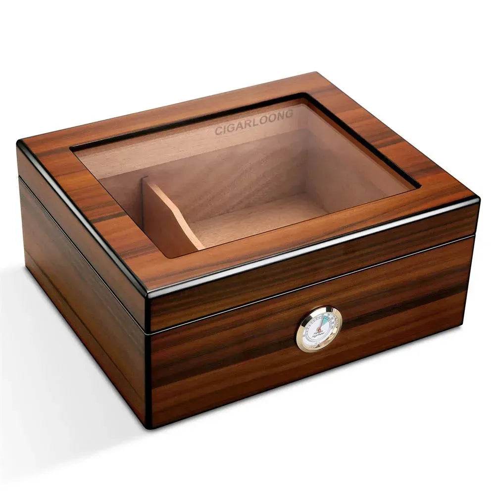 Portable Cedar Wood Humidifying Moisturizing Cigar Box Humidor Case